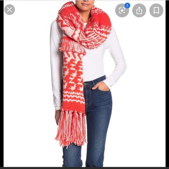 Free People Accessories - Free People Mile High Blanket Fringe Scarf